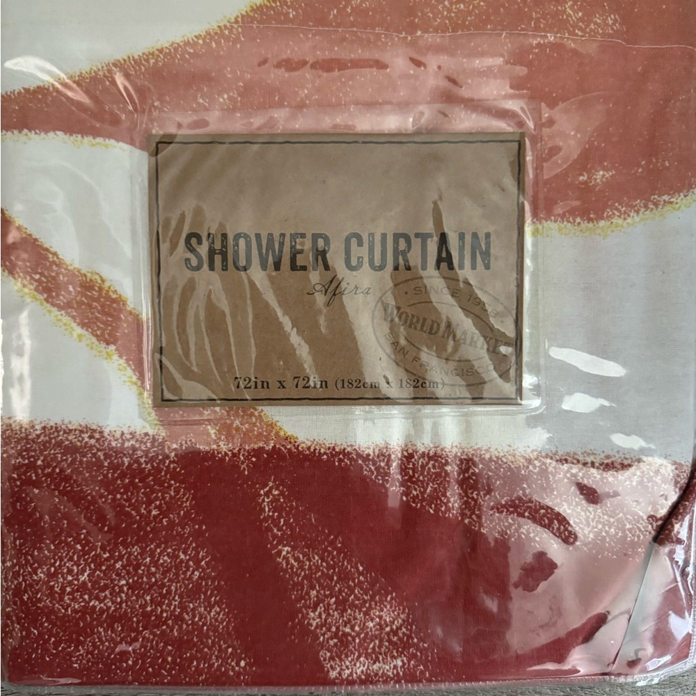 World Market Afria Shower Curtain 72x72 inch’s Standard Size NEW